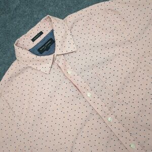 Banana Republic Slim Fit Short Sleeve Organic Cotton Button Down Shirt Men L